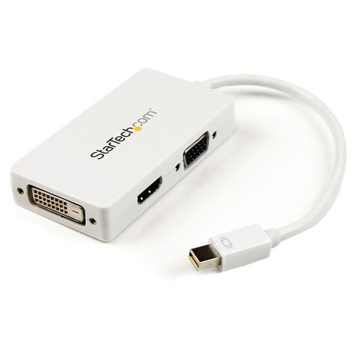 Adaptador de Video StarTech.com Mini DisplayPort a VGA DVI HDMI 1920x1200 Blanco MDP2VGDVHDW Adaptador de Video StarTech.com Mini DisplayPort a VGA DVI HDMI 1920x1200 Blanco MDP2VGDVHDW