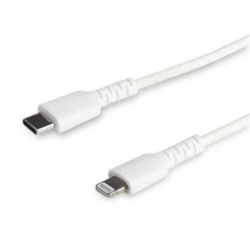 Cable USB-C a Lightning StarTech.com 1 Metro Fibra de Aramida Blanco - RUSBCLTMM1MW