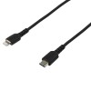 Cable USB StarTech.com RUSBCLTMM2MB - USB-C a Lightning - 2 Mts - Fibra Aramida - Negro - RUSBCLTMM2MB Cable USB StarTech.com RUSBCLTMM2MB - USB-C a Lightning - 2 Mts - Fibra Aramida - Negro - RUSBCLTMM2MB