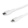 Cable USB StarTech.com RUSBCLTMM2MW - USB-C a Lightning - 2 Mts - Fibra Aramida - Blanco - RUSBCLTMM2MW Cable USB StarTech.com RUSBCLTMM2MW - USB-C a Lightning - 2 Mts - Fibra Aramida - Blanco - RUSBCLTMM2MW