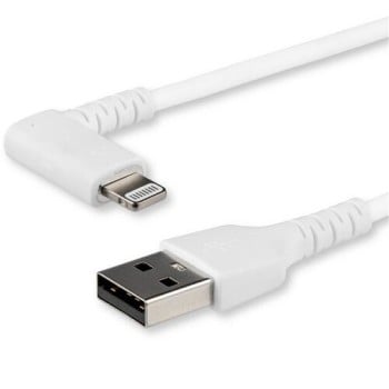 Cable Acodado USB StarTech.com RUSBLTMM2MWR - USB a Lightning - 2 Mts - Blanco - RUSBLTMM2MWR