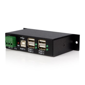 Concentrador HUB Industrial StarTech.com - 4 Puertos USB 2.0 - Soporte de Montaje  - ST4200USBM