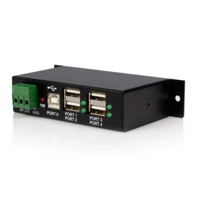 Concentrador HUB Industrial StarTech.com - 4 Puertos USB 2.0 - Soporte de Montaje - ST4200USBM Concentrador HUB Industrial StarTech.com - 4 Puertos USB 2.0 - Soporte de Montaje - ST4200USBM
