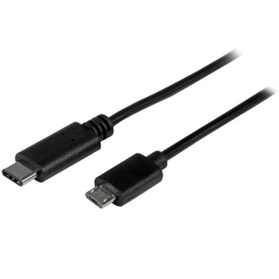 Cable Adaptador StarTech.com - USB-C a USB Micro-B - 2 Mts - Negro - USB2CUB2M