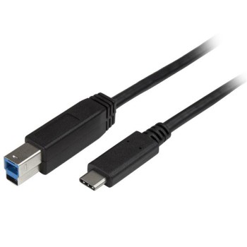 Cable Adaptador StarTech.com - Conecta USB-C 3.0 a USB-B 3.0 - 2Mts - Negro - USB315CB2M