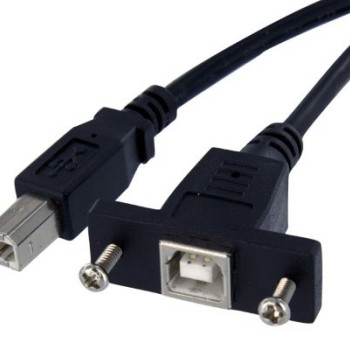 Cable USB B Macho a Hembra StarTech.com 0.3m USB 2.0 - USBPNLBFBM1