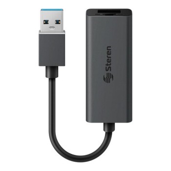 Adaptador de Red Steren 506-434 - USB a RJ-45 - Negro - 506-434