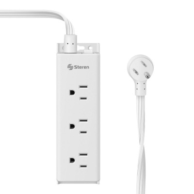 Multicontacto Steren 905-3004 - 9 Contactos - 1.10m - Blanco - 905-3004
