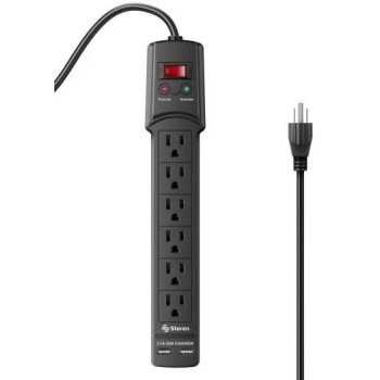 Supresor de Picos Steren 905-3005 - 6 Contactos - 2 USB - 905-3005