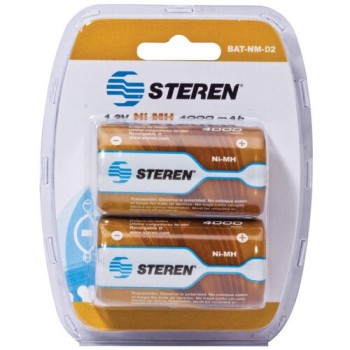 Pilas Steren BAT-NM-D2 - D - Recargable - 2 Piezas - BAT-NM-D2