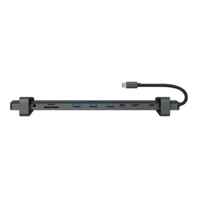 Docking Station Steren COM-4755 - USB/HDMI/SD/RJ-45/3.5mm - Negro - COM-4755