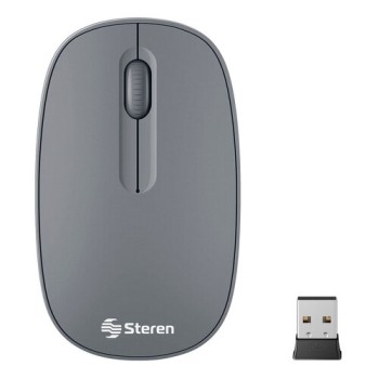 Mouse Steren COM-5714GR - Inalámbrico - Ambidiestro - Gris - COM-5714GR