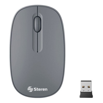 Mouse Steren COM-5714GR - Inalámbrico - Ambidiestro - Gris - COM-5714GR
