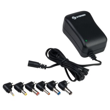 Eliminador Steren ELI-1200 - 3 a 12 Vcc - Punta Intercambiable - Negro - ELI-1200