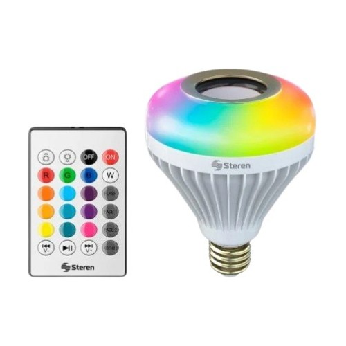 Foco Inteligente Steren con Bocina Bluetooth 6W Modelo LAM-BOC