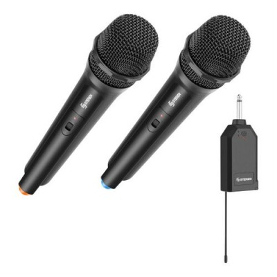 Micrófono Steren MIC-288 - Inalámbrico - Receptor VHF - 2 Piezas - MIC-288