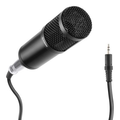 Micrófono Steren MIC-650 - Alámbrico - 3.5mm -  Negro - MIC-650