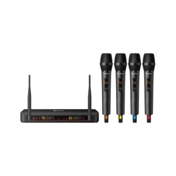 Sistema de Micrófonos Steren MIC-8040 - Inalámbrico - UHF - Recargable - MIC-8040