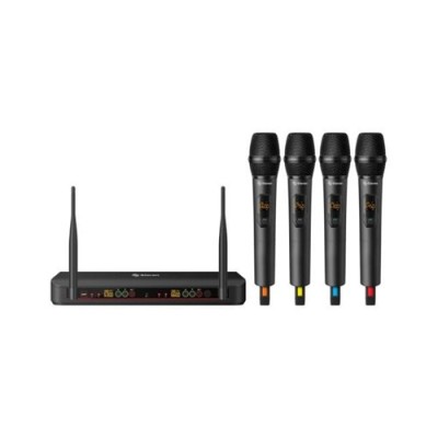 Sistema de Micrófonos Steren MIC-8040 - Inalámbrico - UHF - Recargable - MIC-8040
