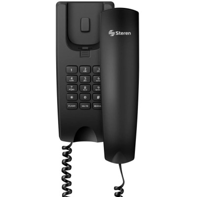 Teléfono Steren TEL-009NE - Alámbrico - Negro - TEL-009NE