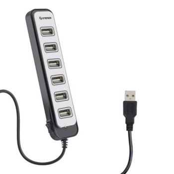 HUB USB Steren USB-537 - 7 Puertos - Cable 55 cm - USB-537