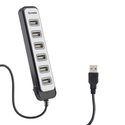 HUB USB Steren USB-537 - 7 Puertos - Cable 55 cm - USB-537