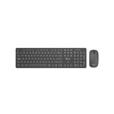 Kit Teclado y Mouse Stylos STPKTM5B - Inalámbrico - USB - Español - Negro - STPKTM5B