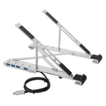 Base para Laptop Targus Portable Stand - Hasta 15.6" - HUB USB Integrado - Plata - AWU100205GL