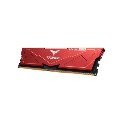 Memoria RAM TEAMGROUP T-FORCE VULCAN - DDR5 - 16GB - 5200MHz- UDIMM - Rojo - Para PC - FLRD516G5200HC40C01