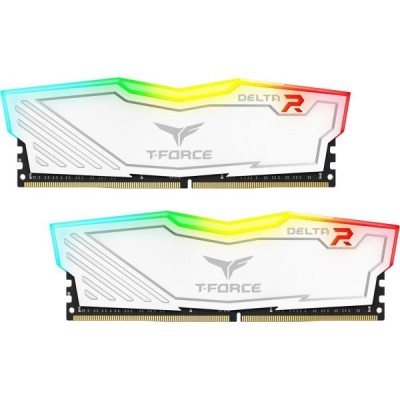Memoria RAM TEAMGROUP T-Force Delta RGB - DDR4 - 16GB (2x8GB) - 3200MHz - UDIMM - Para PC - Blanco - TF4D416G3200HC16CDC01
