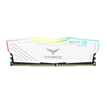 Memoria RAM TEAMGROUP T-Force Delta RGB - DDR4 - 16GB - 3200MHz - UDIMM - Para PC - Blanco - TF4D416G3200HC16F01