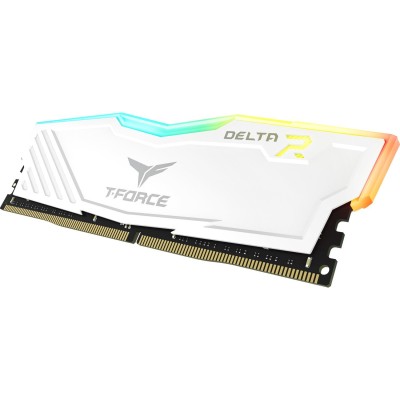 Memoria RAM TEAMGROUP T-Force Delta RGB - DDR4 - 16GB - 3600MHz - UDIMM - Para PC - Blanco - TF4D416G3600HC18J01