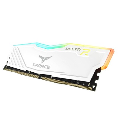 Memoria RAM TEAMGROUP T-Force Delta RGB - DDR4 - 8GB - 3200MHz - UDIMM - Para PC - Blanco - TF4D48G3200HC16F01