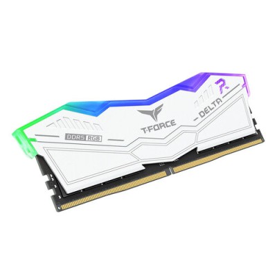 Memoria RAM TEAMGROUP T-Force DELTA RGB - DDR5 - 32GB - 5600MHz  - UDIMM - Blanco - Para PC - FF4D532G5600HC36B01