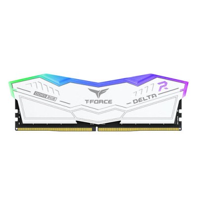 Memoria RAM TEAMGROUP T-FORCE Delta RGB - DDR5 - 32GB (2x 16GB) - 6000MHz - DIMM - para PC - Blanco - FF4D532G6000HC38ADC01