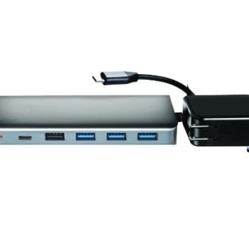 Adaptador de Red Kensington USB-C a RJ-45 2.5 Gigabit Ethernet Negro K38295WW