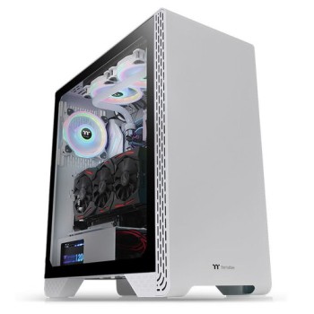 Gabinete Gamer Thermaltake S300 TG Snow - Media Torre - ATX/Micro-ATX/Mini-ITX - Panel Lateral - CA-1P5-00M6WN-00
