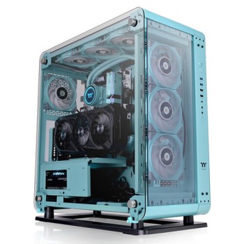 Gabinete Gamer Thermaltake Core P6 - Media Torre - ATX/Mini-ITX/Micro-ATX - Panel Lateral - Turquesa - CA-1V2-00MBWN-00