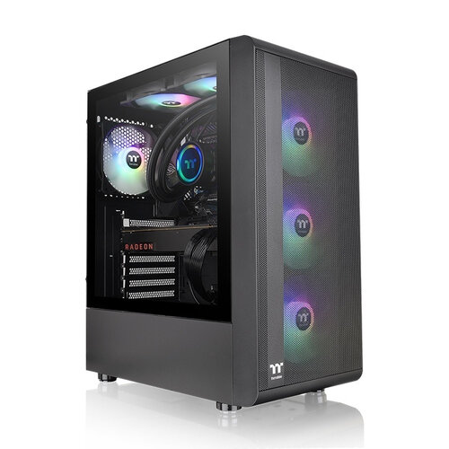 Gabinete Gamer Thermaltake S200 TG ARGB - Media Torre con Panel Lateral de Vidrio