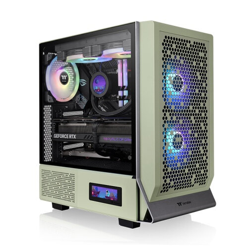 Gabinete Gamer Thermaltake Ceres 300 TG Media Torre ATX Panel Lateral Verde