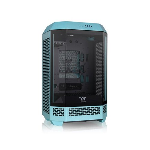 Gabinete Gamer Thermaltake The Tower 300 Micro Torre - Mini ITX/Micro ATX - Panel Lateral Turquesa - CA-1Y4-00SBWN-00