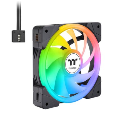 Kit de Ventiladores Thermaltake SWAFAN EX12 ARGB - 120mm - 2000 RPM - ARGB - Negro - 3 Piezas - CL-F167-PL12SW-A Kit de Ventiladores Thermaltake SWAFAN EX12 ARGB - 120mm - 2000 RPM - ARGB - Negro - 3 Piezas - CL-F167-PL12SW-A