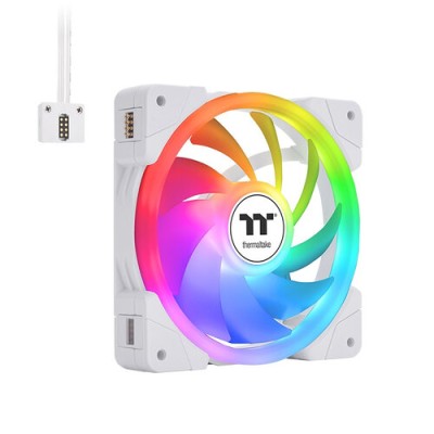 Kit de Ventiladores Thermaltake SWAFAN EX12 ARGB - 120mm - 2000 RPM - ARGB - Blanco - 3 Piezas - CL-F169-PL12SW-A Kit de Ventiladores Thermaltake SWAFAN EX12 ARGB - 120mm - 2000 RPM - ARGB - Blanco - 3 Piezas - CL-F169-PL12SW-A