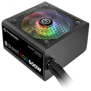 Fuente de Poder Thermaltake Smart - 500W - 80 Plus Ultra Silent - SATA 4 Pin X6 - PCI-E 6+2 Pin X2 - RGB - PS-SPR-0500NHFAWU-1