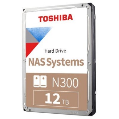 Disco Duro Toshiba N300 - 3.5" - 12TB - SATA 3 - Para NAS - HDWG51CXZSTA