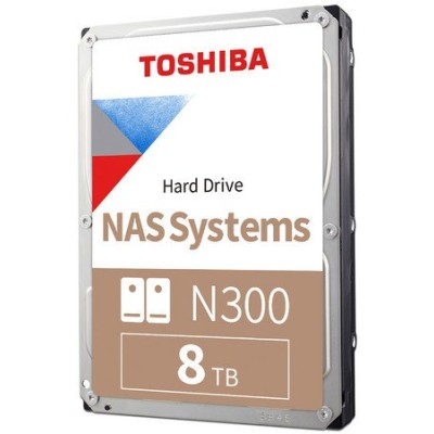Disco Duro Toshiba N300 - 3.5" - 8TB - SATA - para NAS - HDWG780XZSTA