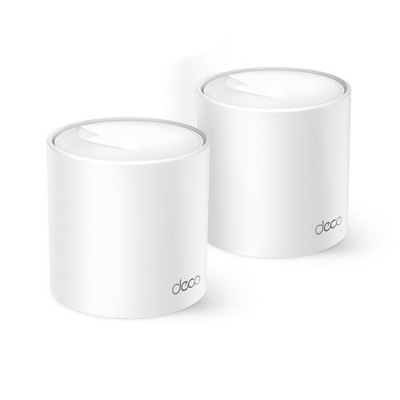 Sistema Wi-Fi TP-Link DECO X10 - 2.4/5GHz - 1500 Mbps - 2x RJ-45 - 2 Antenas Internas - 2 Piezas - DECO X10(2-PACK)