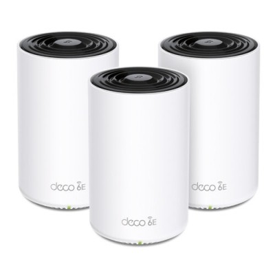 Sistema Wi-Fi DECO XE75 - 6/5/2.4GHz - 2402/2402/574 Mbps - 3x RJ-45 - 4 Antenas Internas - 3 Piezas - DECO XE75(3-PACK)