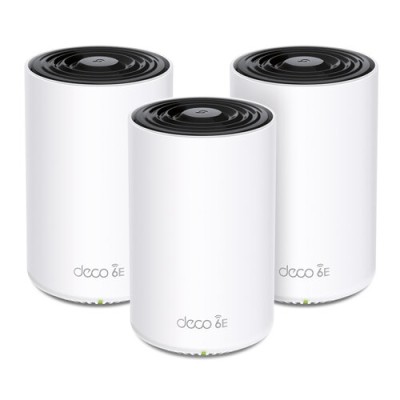 Sistema Wi-Fi TP-LINK DECO XE75 Pro - 2.4/5/6GHz - 574/2402/2402Mbps - 2x RJ-45 - 3 Piezas - DECO XE75 PRO(3-PACK)