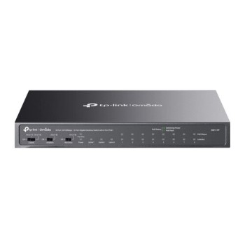 Switch TP-LINK DS111P - 8 Puertos - Fast Ethernet - PoE - 2 Puertos - Gigabit - 1 SFP - No Gestionado - DS111P